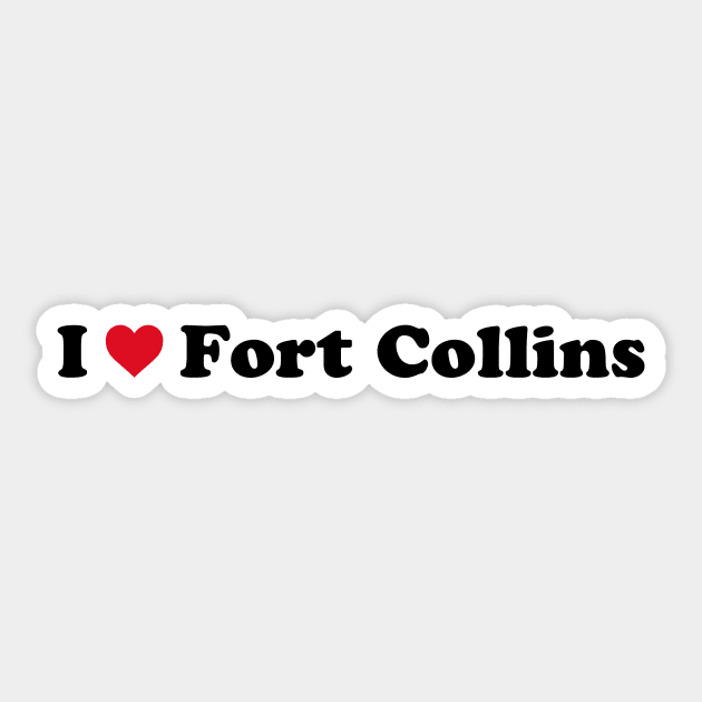 I Love Fort Collins Sticker by Novel_Designs